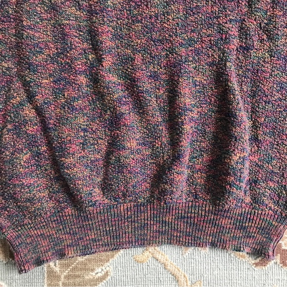 SOLD: Pendleton Sweater Textured Multicolor Made In USA 100% Cotton Womens L - Picture 10 of 14